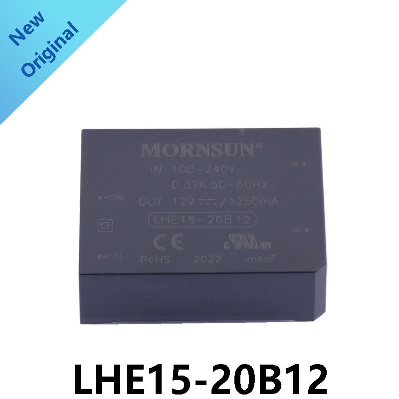 MORNSUN LHE15-20B12 15W, AC-DC converter 85 - 264V Universal AC or wide 100 - 370VDC Input Brand new