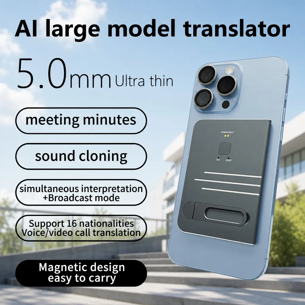 

Al Large Model Translator Sound Cloning Simultaneous Interpretation 16 Languages Voice Video Call