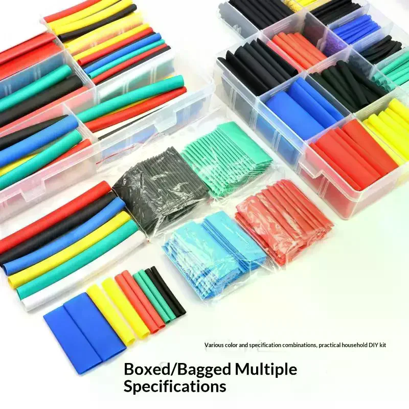 1 Set Electric Insulation Heat Shrink Tube Kit Eventronic Electrical Wire Cable Wrap Assortment Heat Shrink Tubing 2:1