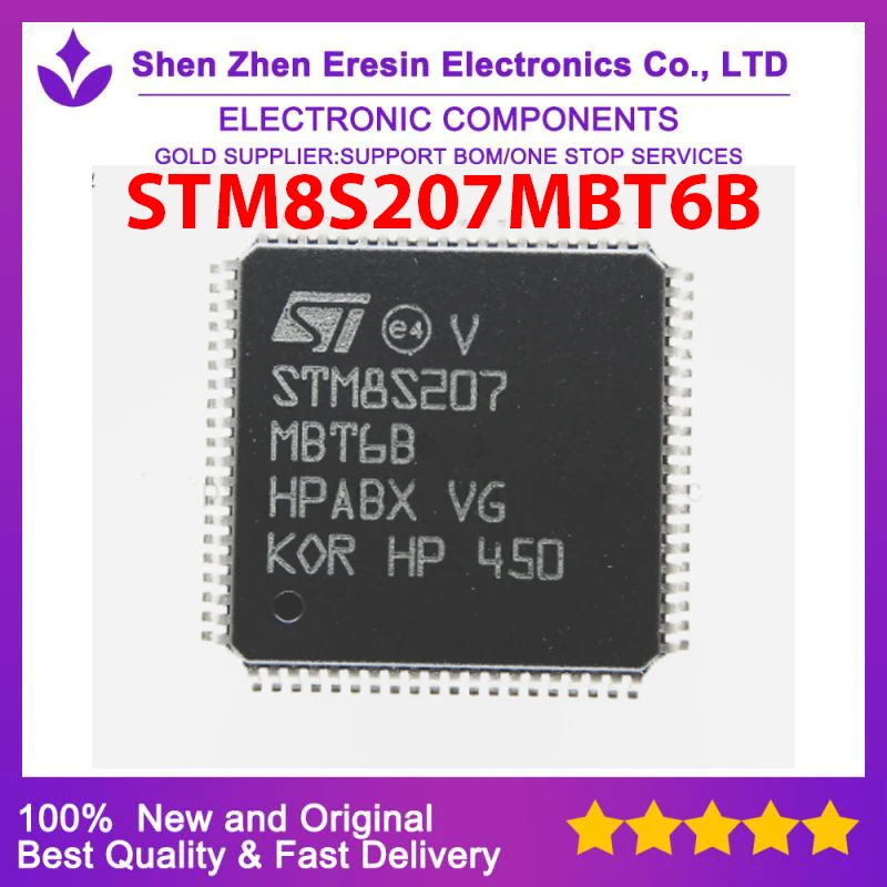 

Free shipping 10PCS/LOT STM8S207MBT6B QFP80 New and original