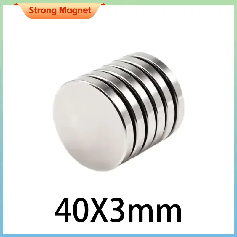 2/5/10/20Pcs 40x3 mm N35 Neodymium Magnet 40mmx3mm DIY Permanent NdFeB Magnets 40x3mm Round  Magnet 40*3 mm Strong Super