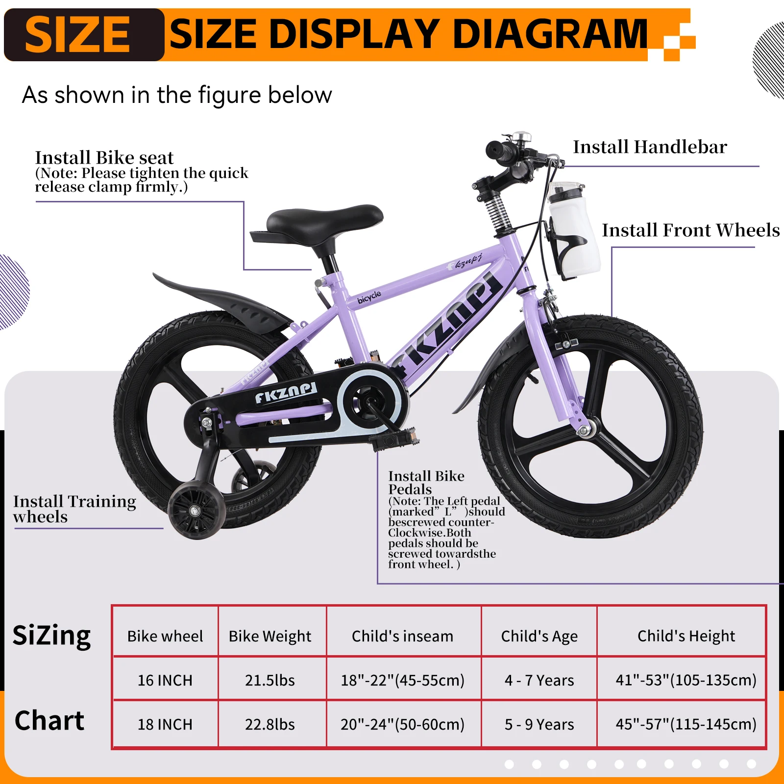 Kids Bike with Training Wheels - Kids Outdoor Ride On ulasan dan harga