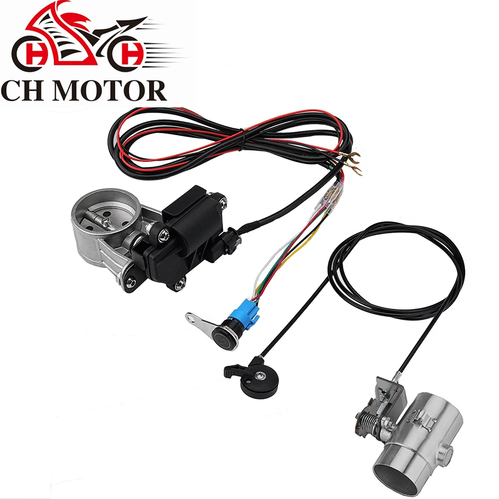 Slip-On Universal 51mm Motorrad-Auspuffanlage Lokomotiv-Soundventil Elektronische Schaltersteuerung Edelstahl