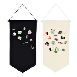 Enamel Pin Display Banner Blank Brooch Pin Badge Holder Wall Display Banner Flag Pin Display Banner Fabric Badge Storage Display