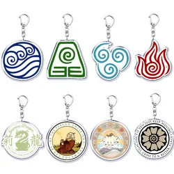 Avatar The Last Airbender Logo Key Chain Keychains Animals Duck Monkey Ring for Accessories Bag Pendant Keyring Jewelry Gifts