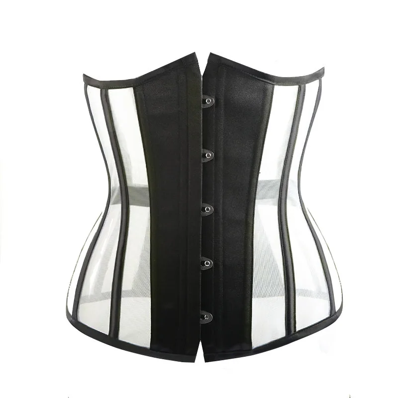 

Underbust Corset for Women Mesh Gauze Steel Bone Shapewear Tops Support Chest Corsets Waist Cincher Slimming Body Shaper Bustier