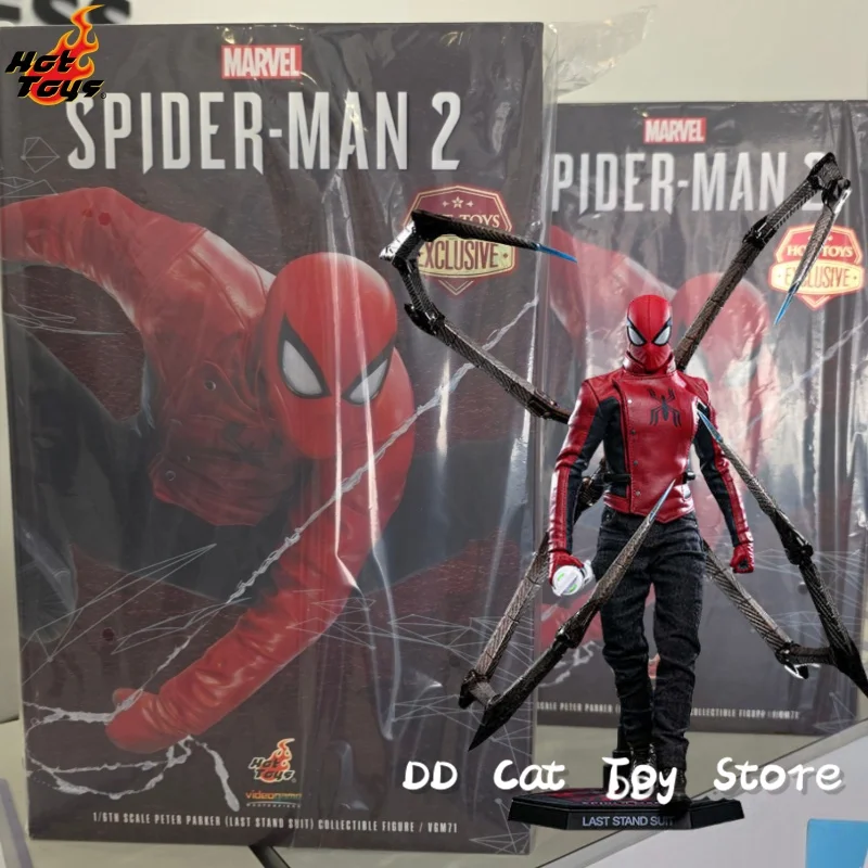 

In Stock Original Hot Toys Exclusive HT VGM71 Spider Man Spiderman 2 Peter Parker Last Stand Suit 1/6 Action Figure Model Toys