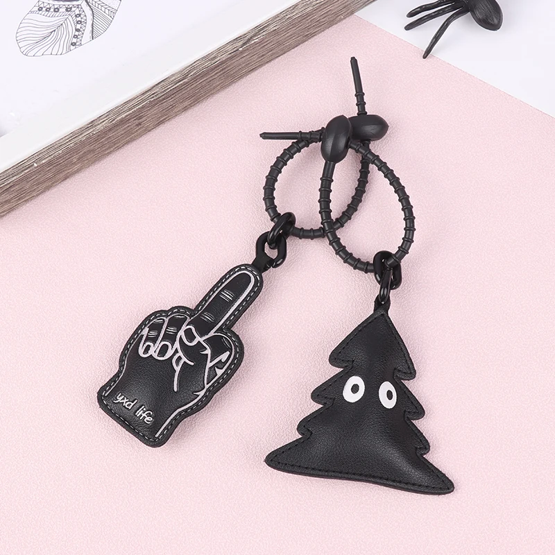 Creative Cartoon Leather Pendant Exquisite Car Key Chain Female Schoolbag Pendant Small Gift