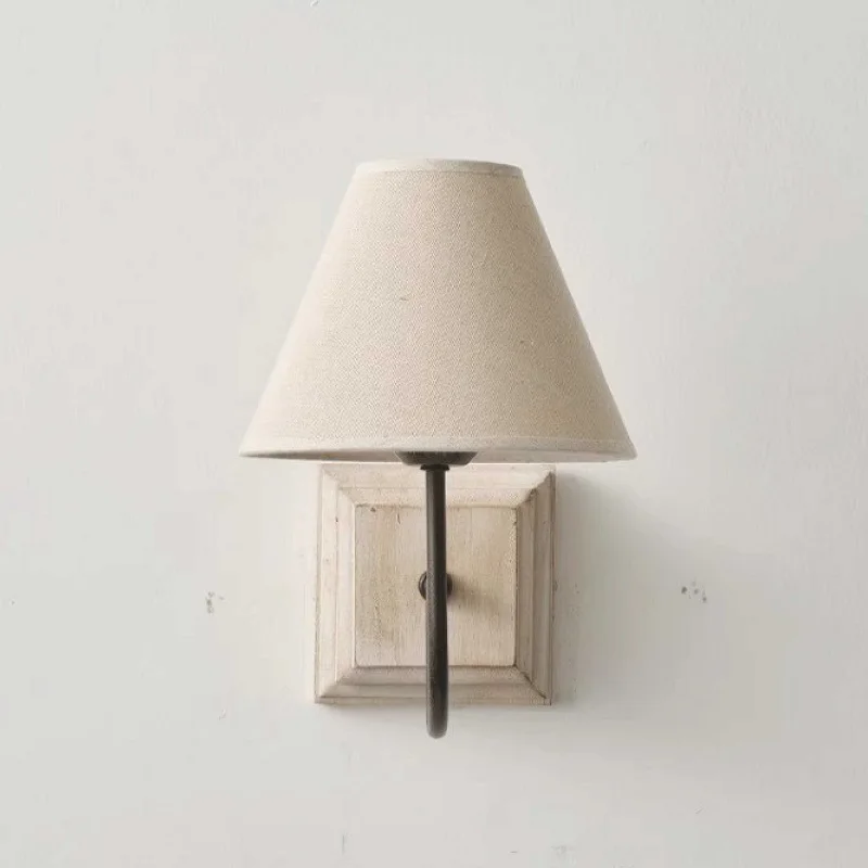 Solid Wood Wall Lamp Retro Warm Bedroom Bedside Lamp Living Room Dining Room Wall Decoration Lamps Suitable For Indoor