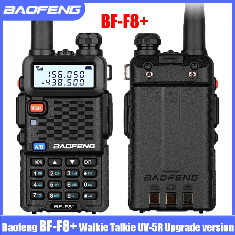 BAOFENG-walkie-talkie BF-F8 +, Radio de largo alcance mejorada, 5W, banda Dual, portátil, Pofung F8 +, transceptor bidireccional para exteriores