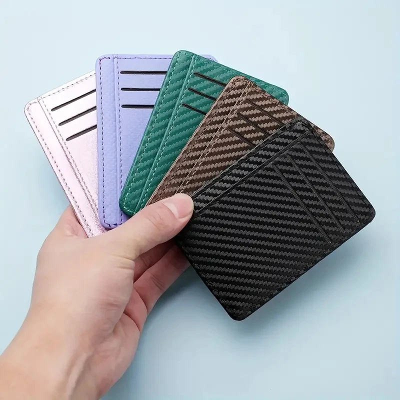 Men's Minimalist Credit Card Holder RFID Blocking Leather Wallet Slim Front Pocket Wallet