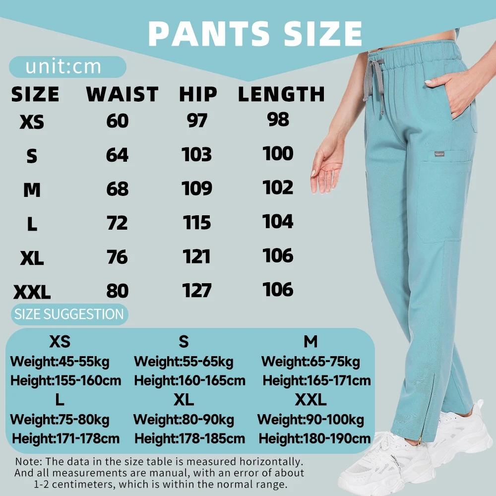 Comfortable Stretch Jogger Trousers Women Scrubs Medical Doctor Nurse Pants Dental Clinical Nursing Uniforms Work Bottoms