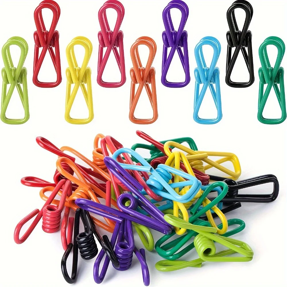 

10pcs/pack Chip Clips, Assorted Colors, Utility PVC-Coated Clips, Bag Clips, Clips for Food Packages, Food Clips, Bag Clips