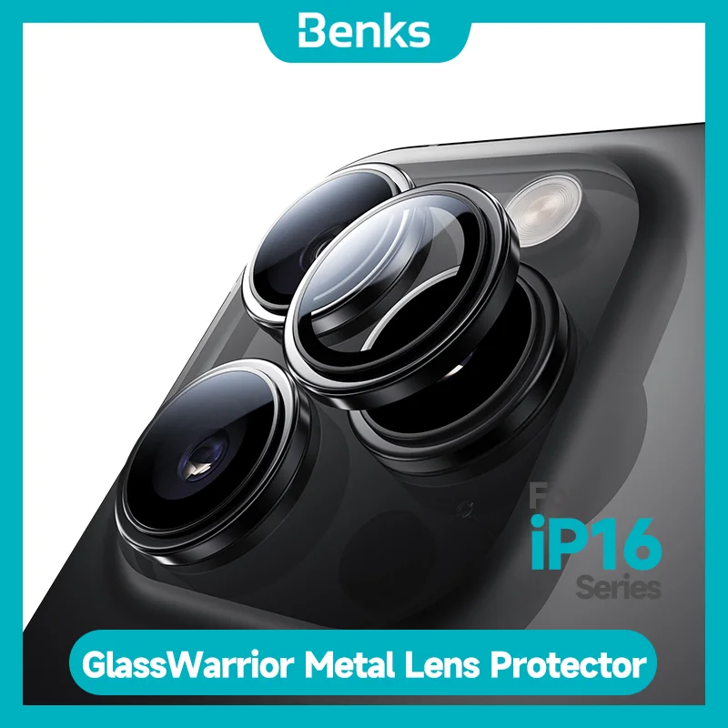 

Benks GlassWarrior Lens Protector For iPhone 16 Pro Max Rear Camera Protective Film Corning Glass All-Inclusive Lens Cover