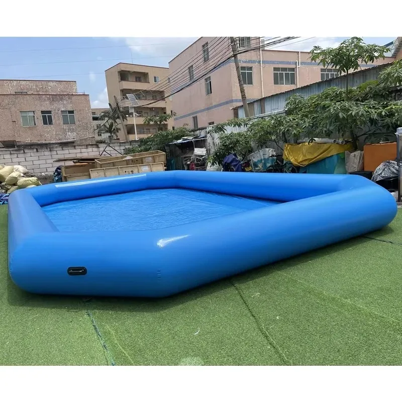 

Children's & Adult Outdoor Inflatable Swimming Pool with Water Park Slide Fish Pool & Aquaculture Equipment Bracket 0.45mm