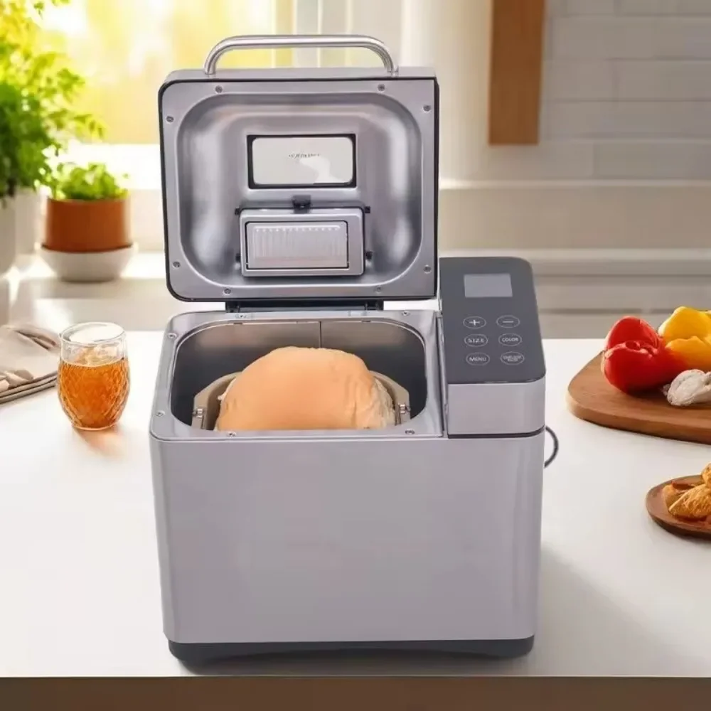 OYLP 710W Digital Automatic Portable Bread Maker - Large Capacity Household Electric Toaster with Digital Display