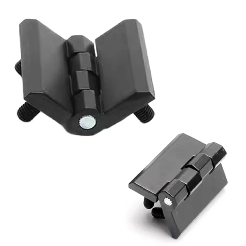 40x40 50x50 60x60 Zinc Alloy Hinges with Stud Thicken Black for Distribution Box Electrical Cabinet Doors Switch Cabinet
