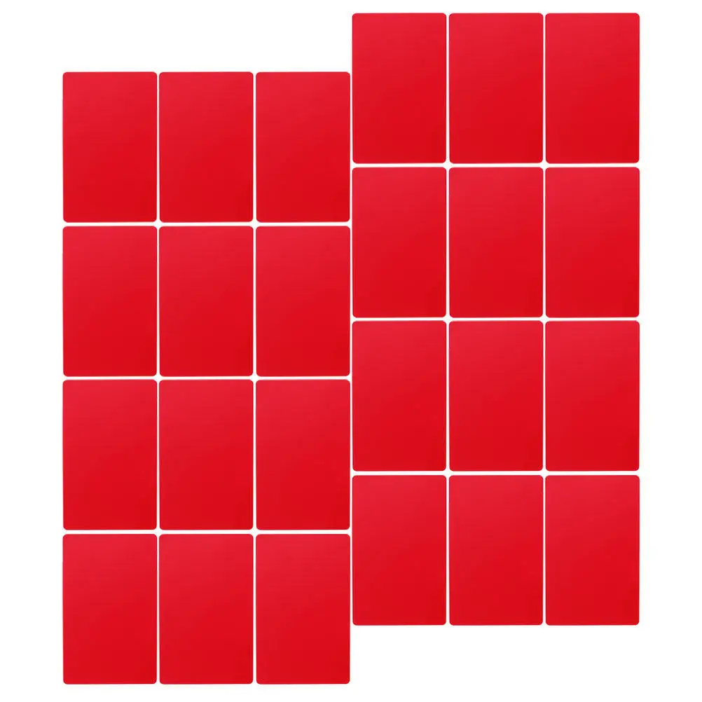 

100Pcs Aluminum Blank Business Cards Metal Name Cards Smooth DIY Engraving Card Blanks Sublimation Metal Business Card Tools