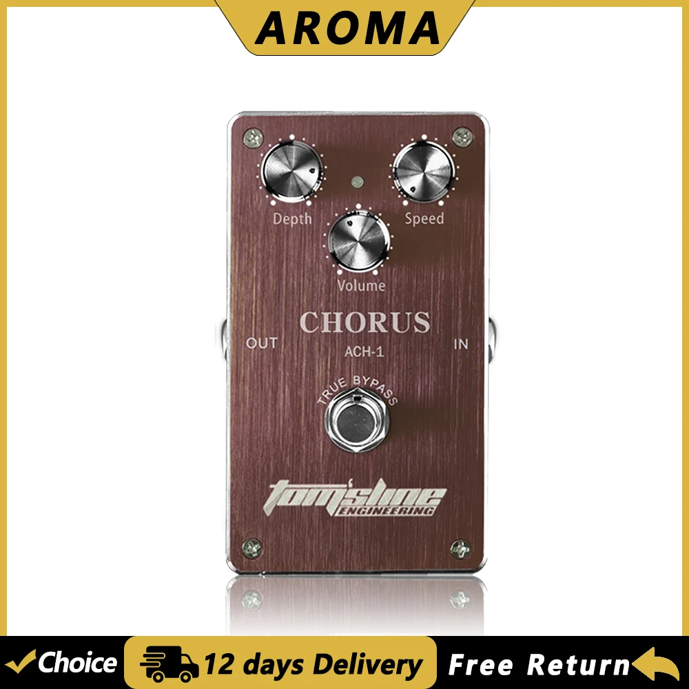 

AROMA ACH-1 Chorus Guitar Effect Pedal Built-in Operation Amplifier True Bypass Metal Shell Electric Guitar Parts & Accessories