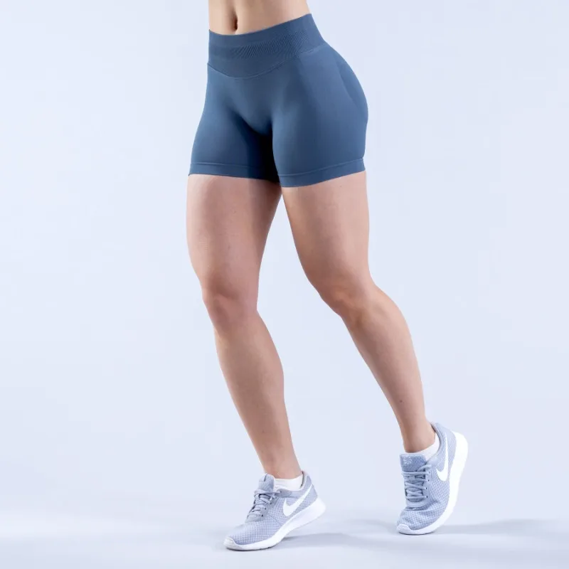 New Gym Shorts Workout Biker Short Impact Shorts with Logo Low Waist Seamless Yoga Shorts Scrunch Stretch Fitness Clothing