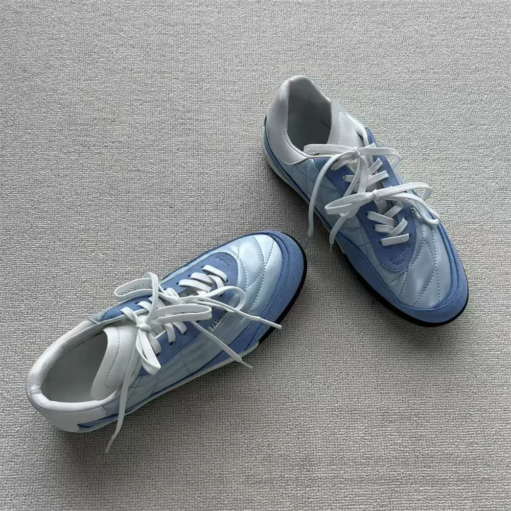 Zapatos deportivos planos para hombre, modernos, casuales, con punta redonda, suela gruesa, con cordones, para senderismo, entrenamiento al aire libre, montañismo.