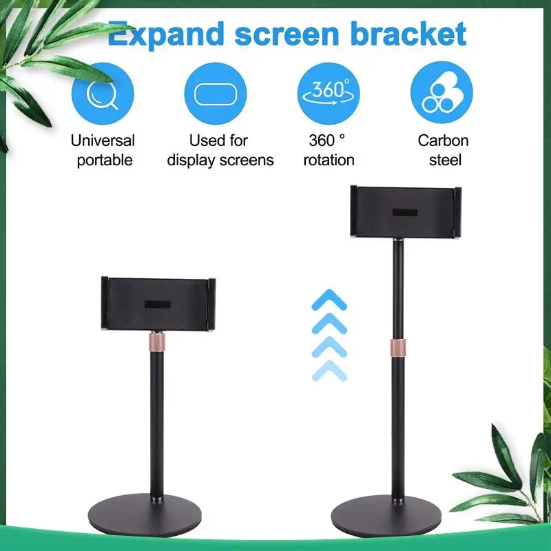

(NEW) Adjustable Monitor Stand Portable Tablet Holder Up To 25Cm Standing Tablet Bracket Desk Mount A