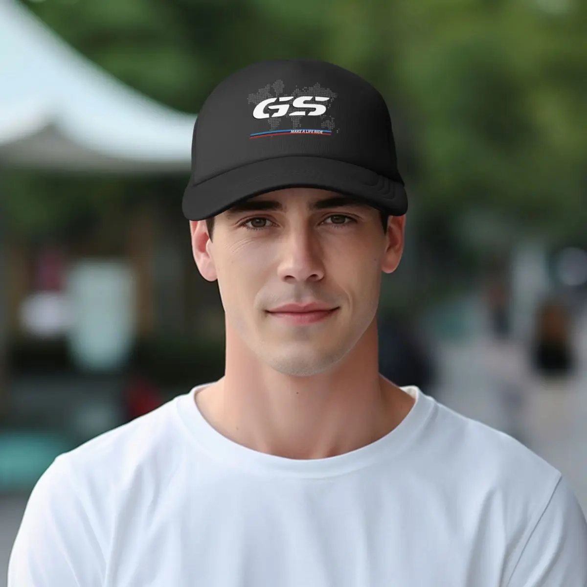 GS World Map Mesh Baseball Cap Unisex Hip-Hop Trucker Hat Motor Lover Motocross Hats Oddychająca czapka wędkarska Letnia czapka typu Trucker