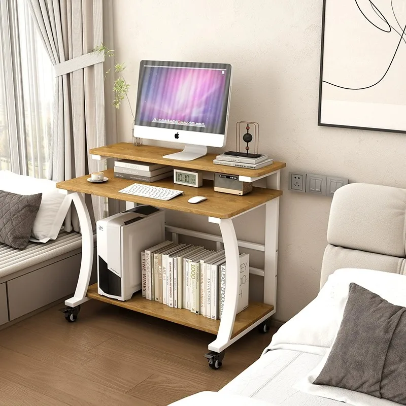 

Wheel Mobile Office Desks Study Bedroom Notebook Professional Simple Office Desks Computer Table Muebles Furniture MR50OD