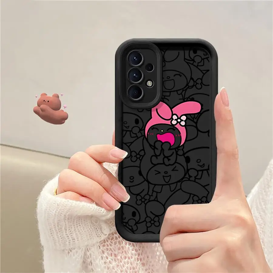 Custodia Cartoon Kuromi Melody per Samsung Galaxy A36 A33 A26 A22 A34 A56 A32 A16 A23 A12 A14 A24 A13 Soft Shell