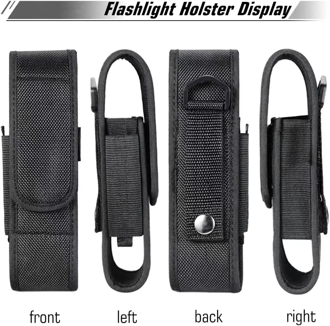 YONCONO Flashlight Holster Molle Tactical Torch Cover Case Nylon Adjustable LED Torch Pouch Fit 5\
