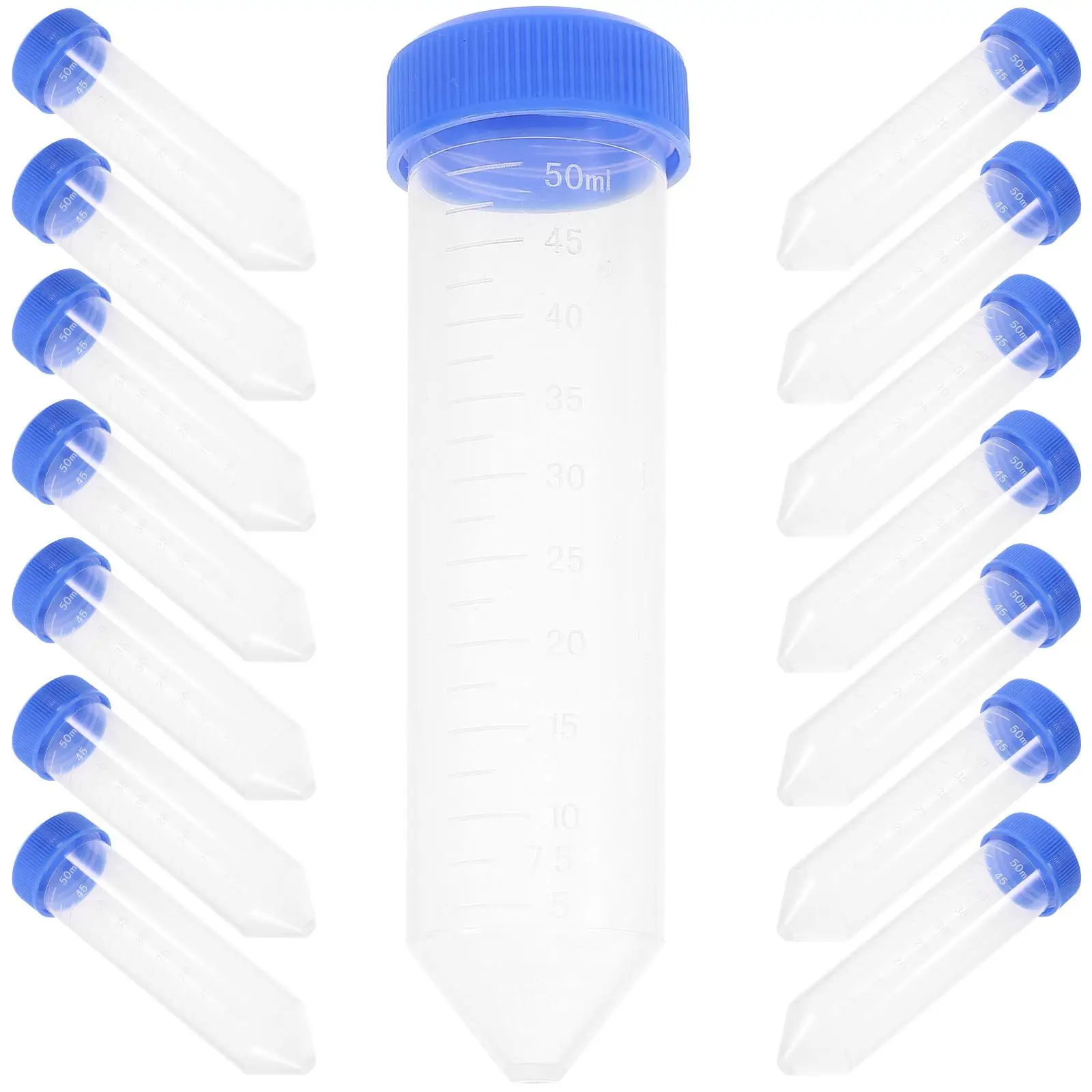 

25 Pcs 50ml Tube Leak Proof Screw Cap Laboratory Supplies Precision Measurement Transparent Storage Container For