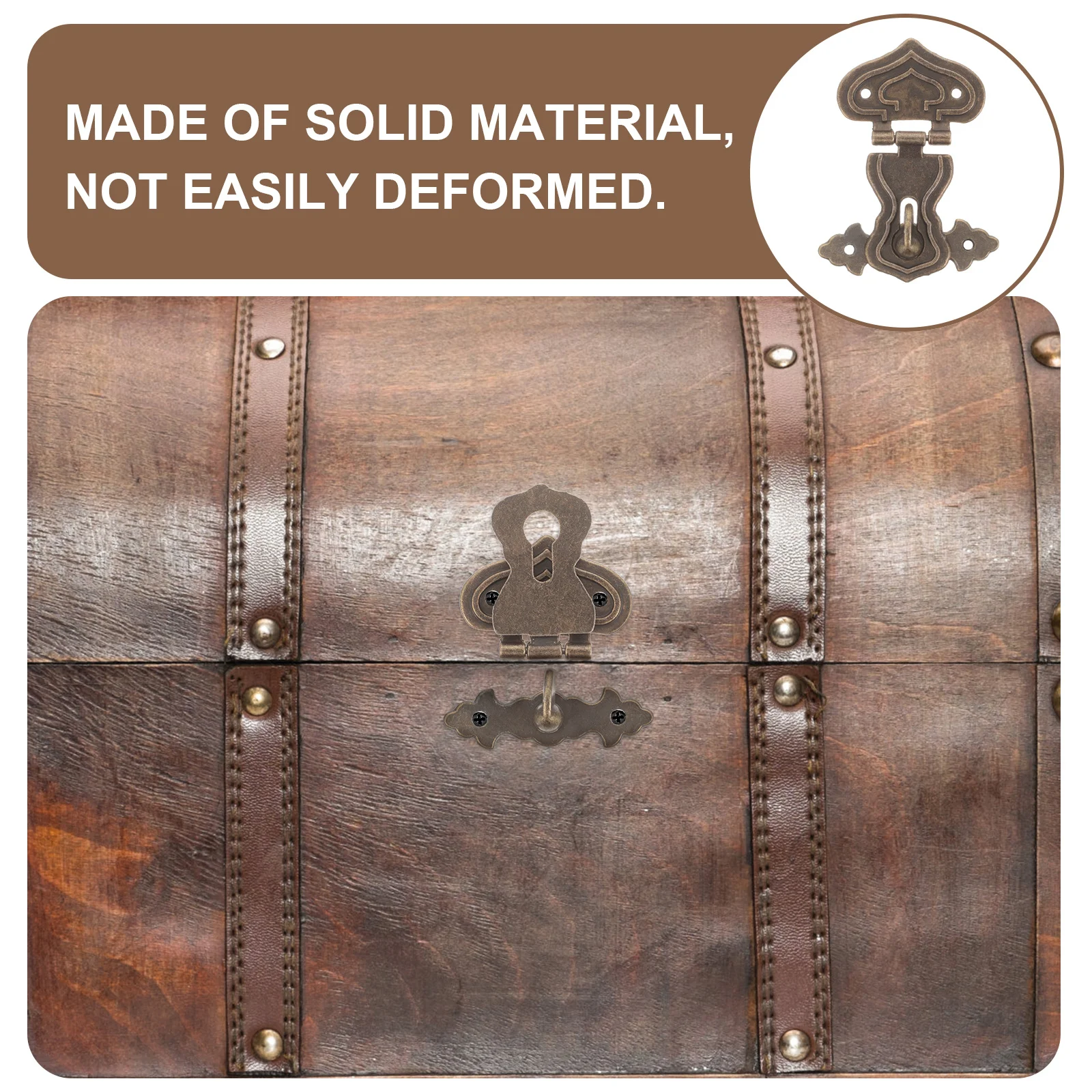 4 قطعة صندوق مجوهرات كلاسيكي أنيق مشبك صغير بمشبك مزلاج للهدايا صناديق خشبية صندوق مجوهرات صغير مشبك غلق بمشبك أبازيم