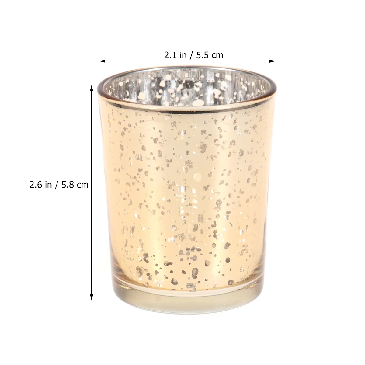 

12Pcs Glass Holder Plating Spot Tealight Holder Smooth Thickened Body Wedding Party Centerpiece Decoration