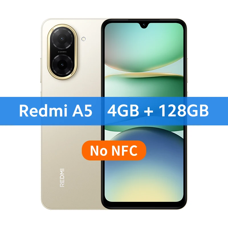 Xiaomi Redmi A5 Global Version Smartphone 6.88" Large Screen 32MP AI Dual Camera UNISOC T7250 Processor 15W Fast Charging