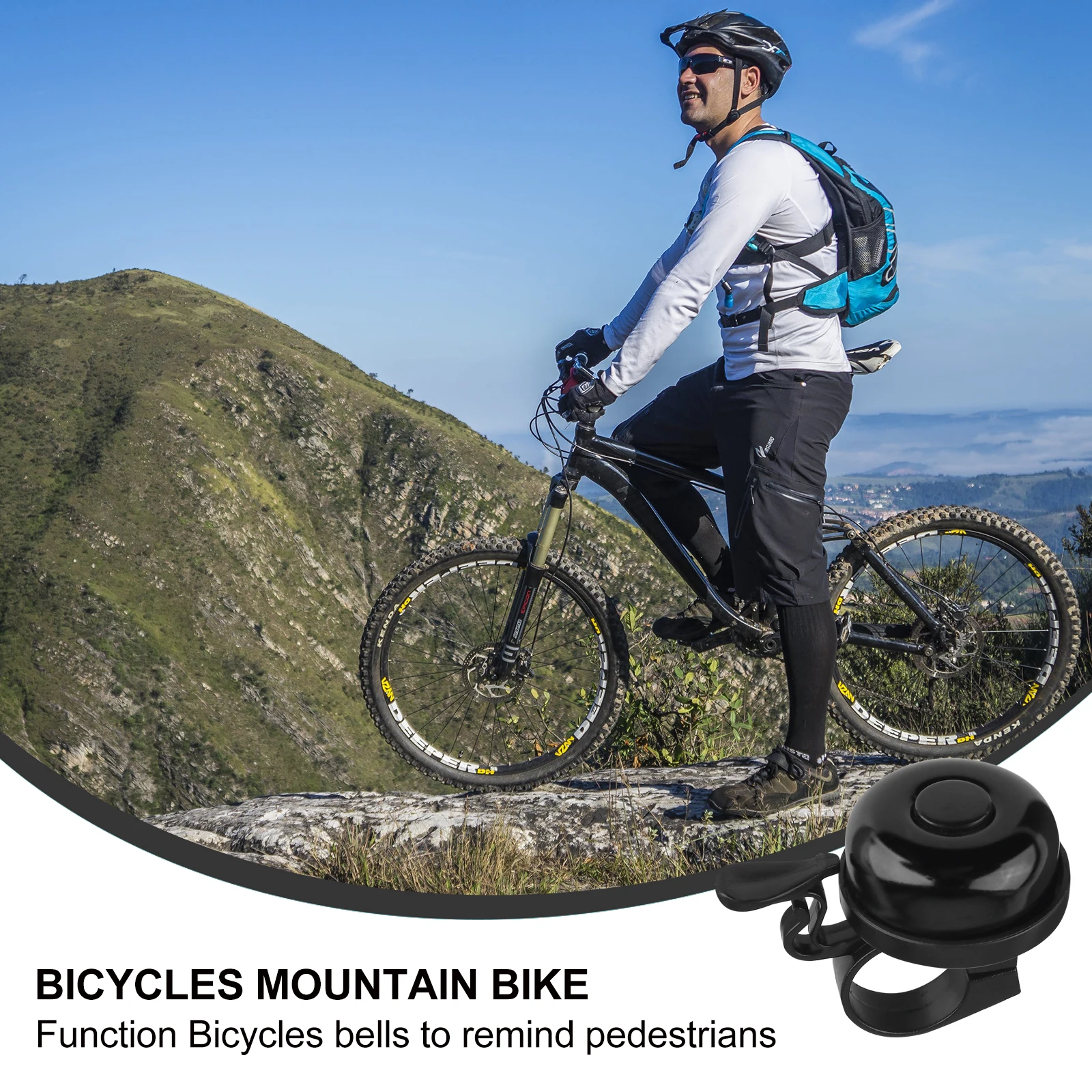 

2Pcs Bicycle Bell for Kids Accessories Crisp Sound Long Lasting Plastic Road Toddler Bike Bells Retro Alarm Warning Mountain