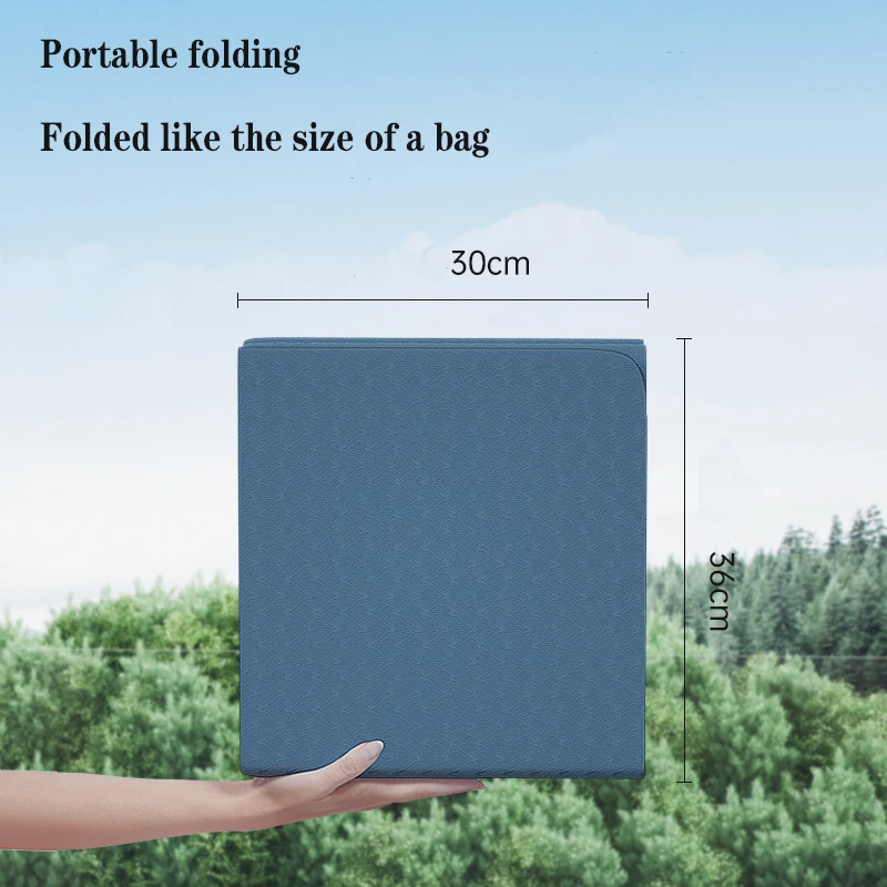 TPE للطي اليوغا حصيرة لاستراحة الغداء الطلاب قيلولة حصيرة مريحة ومريحة التخزين صديقة للبيئة المضادة للانزلاق حصيرة