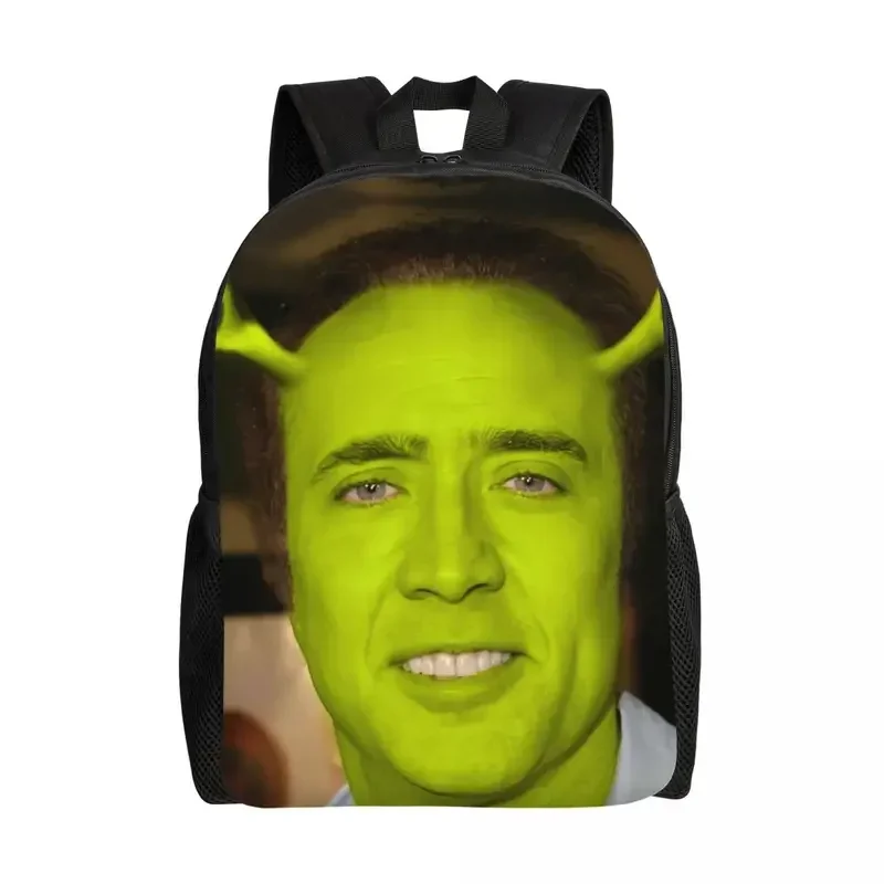 

Personalized Nicolas Cage Meme Backpacks Women Men Basic Bookbag for College School Bags