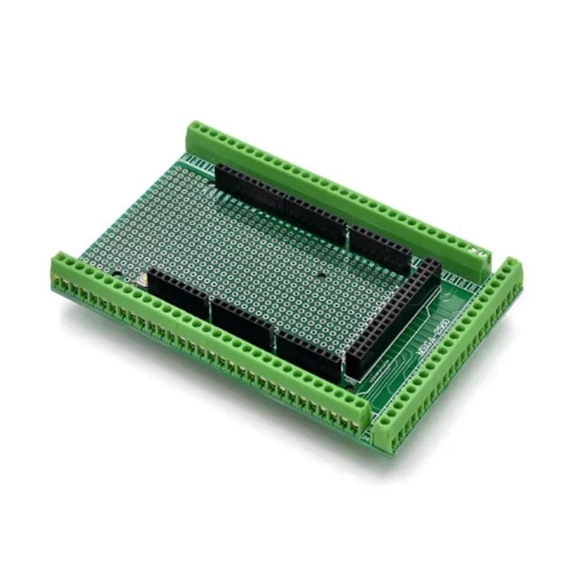 Compatível com MEGA2560 Kit de placa de proteção de bloco de terminais de parafuso de protótipo PCB de dupla face para Arduino Mega 2560 R3-[A04I]