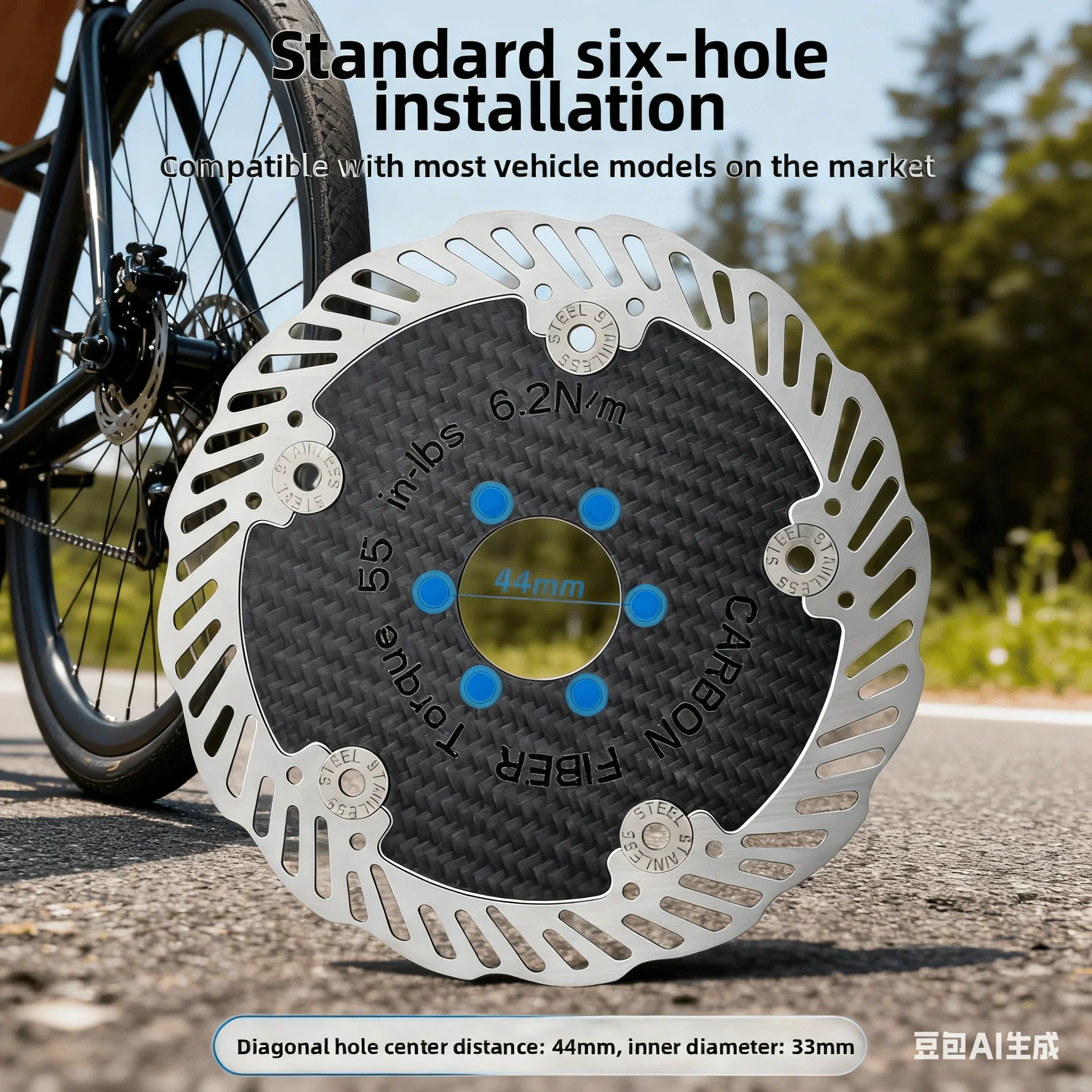 

Тормозной диск для дорожного велосипеда 140/160 мм, 6 гвоздей/центральный замок, сверхлегкий тормозной диск из углеродного волокна, велосипедные тормозные роторы, сменный аксессуар