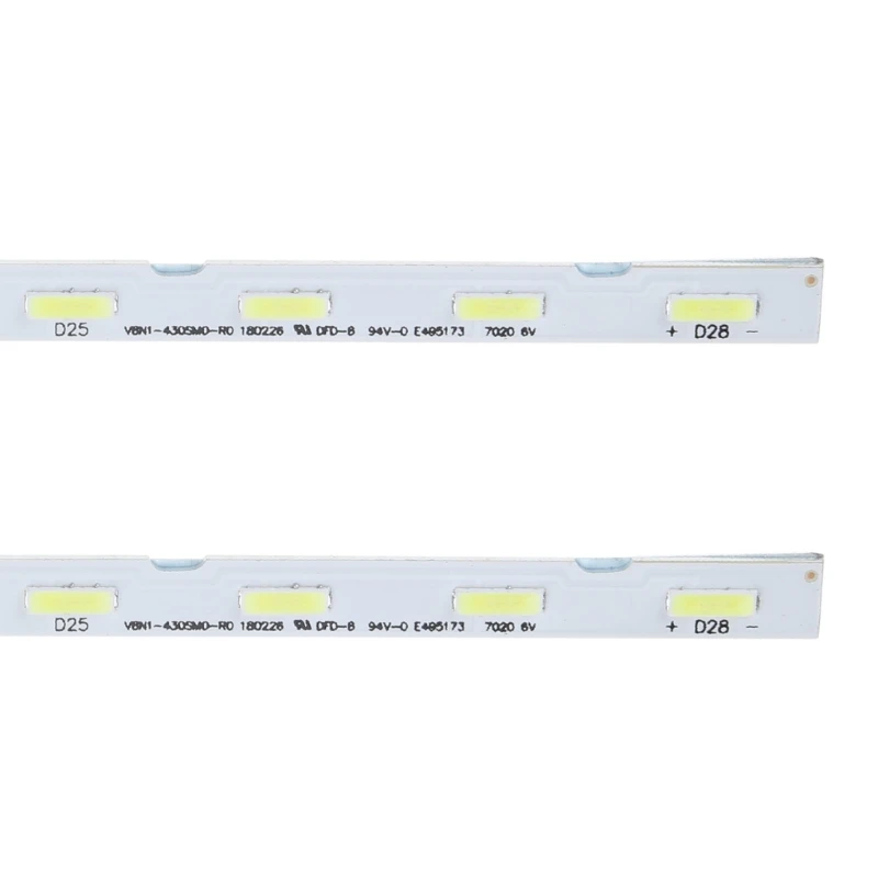 53CC 462MM Led Light Bar Backlight Strip for UA43NU7100 UE43NU7092 UE43RU7400 Model: V8N1-430SM0-R0 2PCS/Set