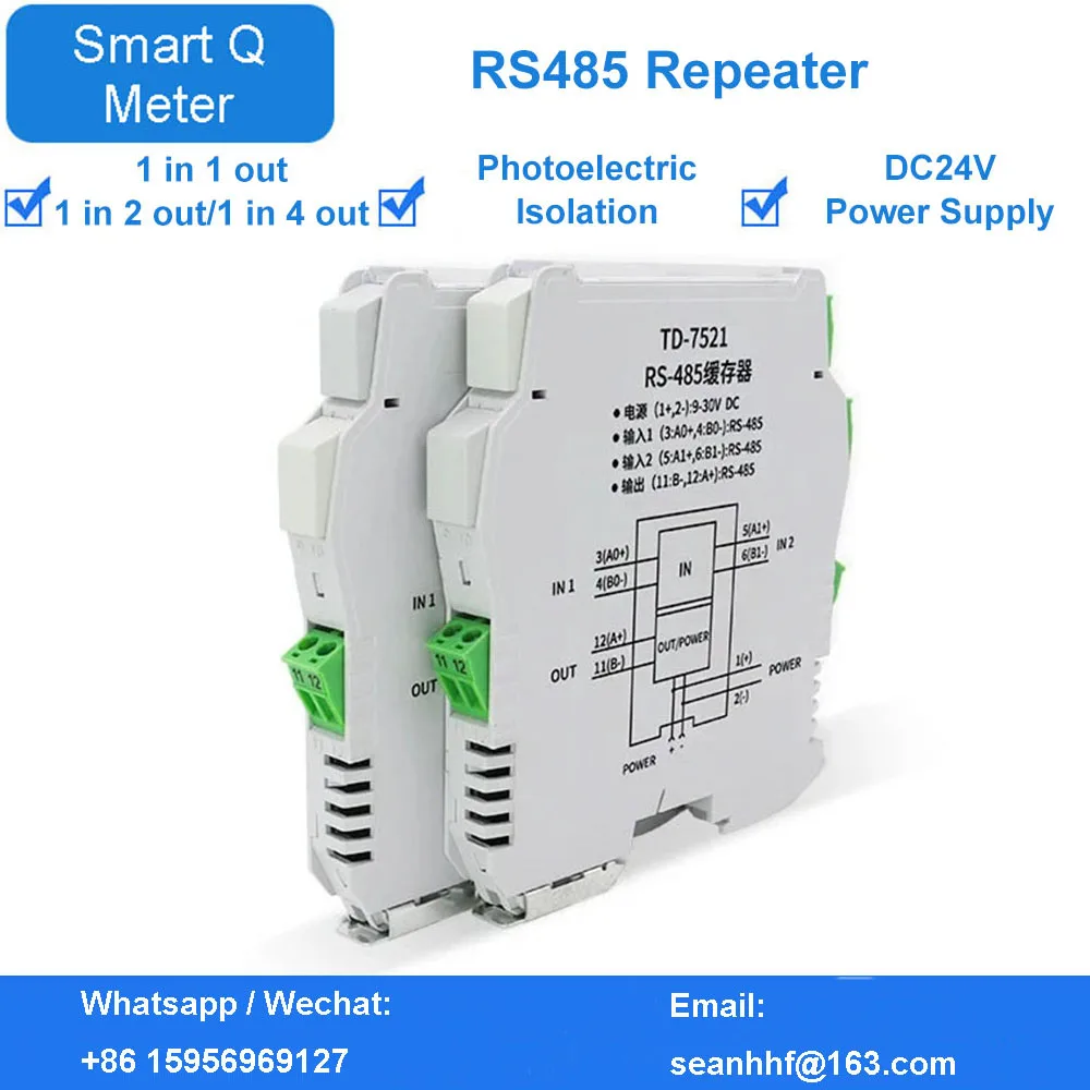 

RS485 Ретранслятор с защитой от помех, фотоэлектрическая изоляция, изоляционная сетка, расширенный усилитель, изоляционный модуль 1 в 2 выхода