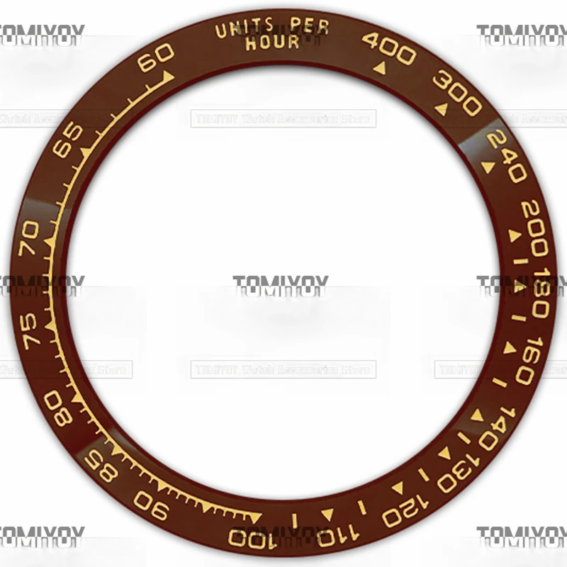 39.3MM Black Blue Green White Ceramics Flat Watch Bezel Insert Fit For RLX DTN Mechanical Wristwatch