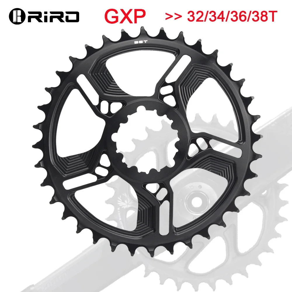 RIRO Bicycle Ultralight Hollow 32/34/36/38T Wide Narrow Teeth Chainwheel Crankset Crown for Sram 9/10/11/12S NX XX Single Disc