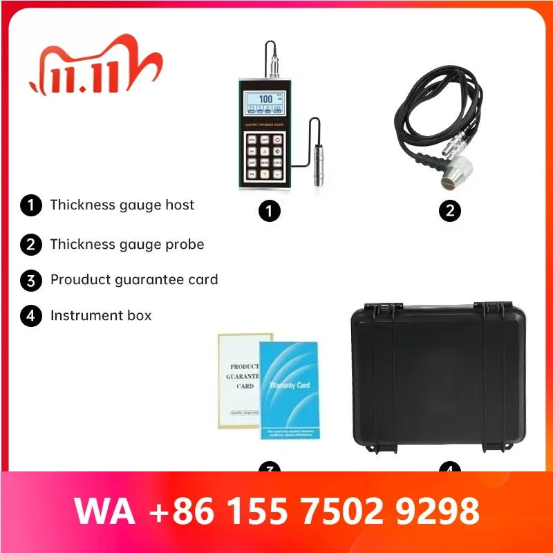 High Precision ligent Multifunction Coating Thickness Gauge for Testing Iron Cobalt Nickel Aluminum Coating Thickness Gauge