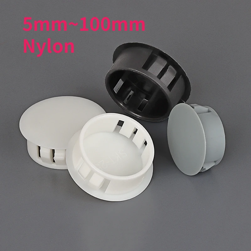 2~50pcs Snap-on Hole Plug 5mm~100mm Round Plastic Blanking End Caps Tube Pipe Inserts