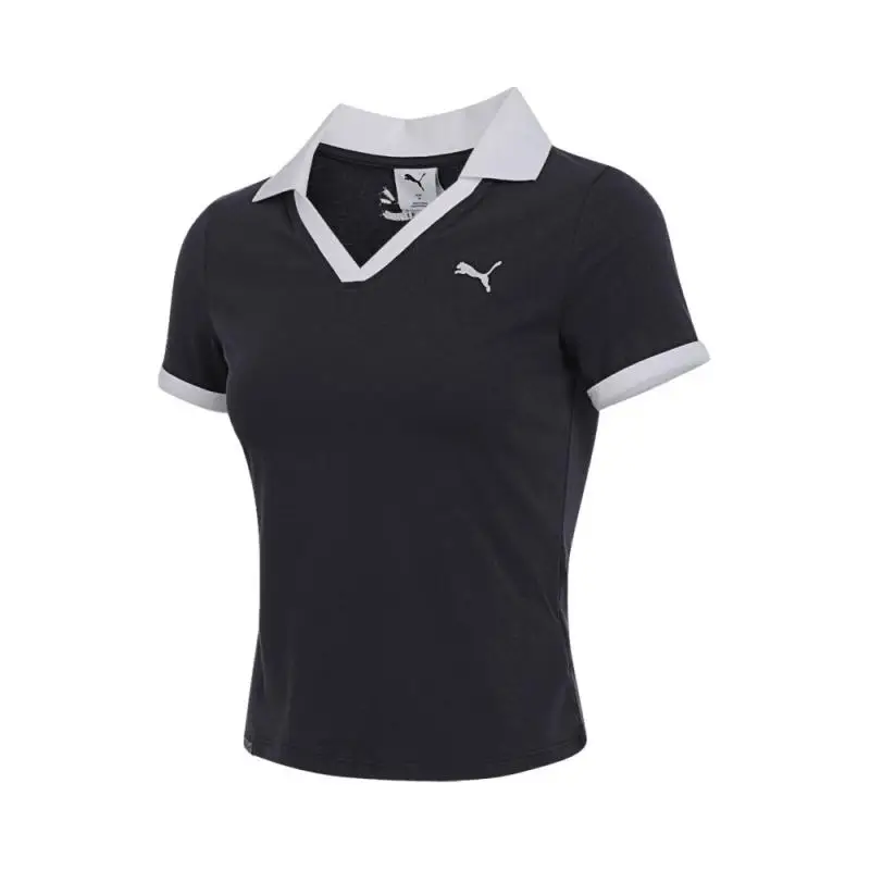 

Puma Women's - ALL IN GOOD TIME SS POLO W LATE ADD - Navy Blue Short T-shirt 69277416