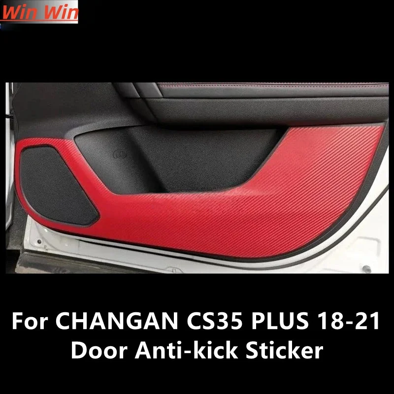

For CHANGAN CS35 PLUS 18-21 Door Anti-kick Sticker Modified Carbon Fiber Pattern Interior Car Film Accessories Modification
