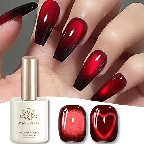 Imagen 1 del producto BORN PRETTY 15ml sangre roja gato magnético esmalte de uñas en gel araña lirio vampiro remojo Halloween Navidad manicura