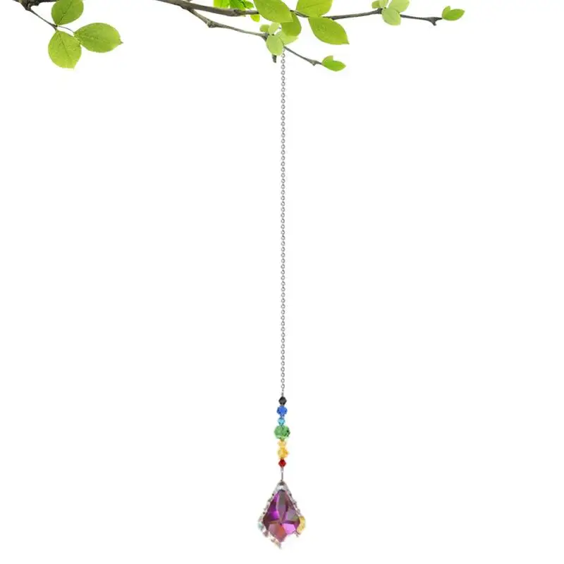 

Colored Crystal Pendant Reflective Garden Suncatcher Crystal Pendant Christmas Tree Pendants For Window Chandeliers Nursery