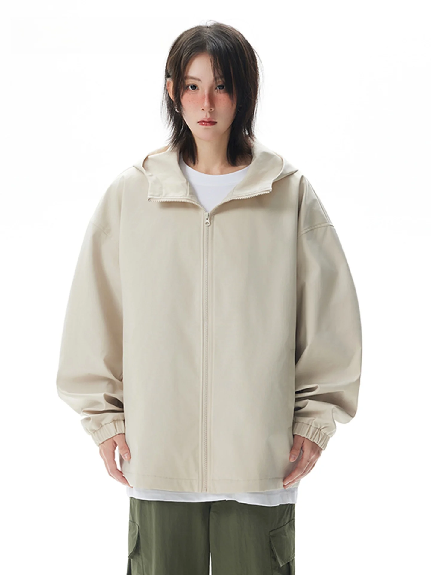 히팅홈 후드 자켓 가을 겨울 루즈핏 커플 아우터웨어 노 G 청소년 야외용 폴리에스터 섬유